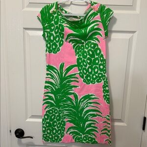 Lilly Pulitzer Pink and Green Pineapple Dress